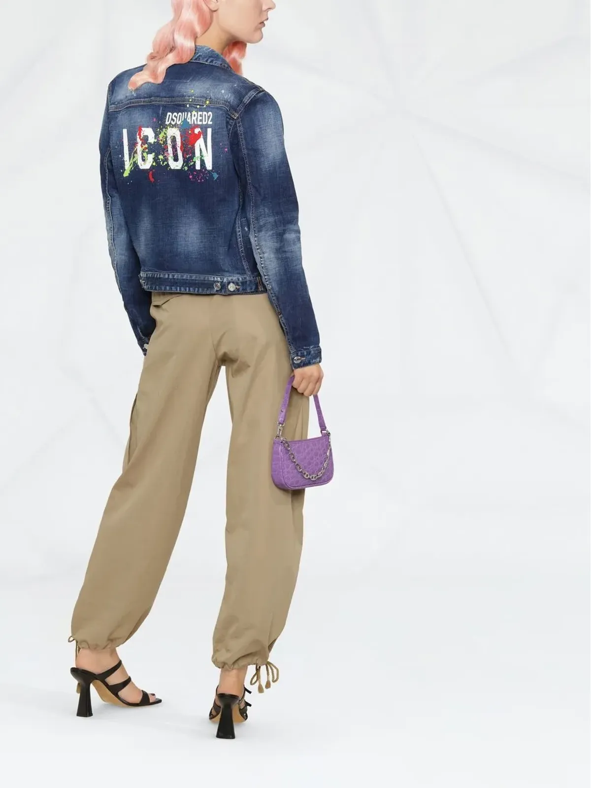 DSQUARED2 アイコン・ペイントスプラター デニムジャケット - 画像2