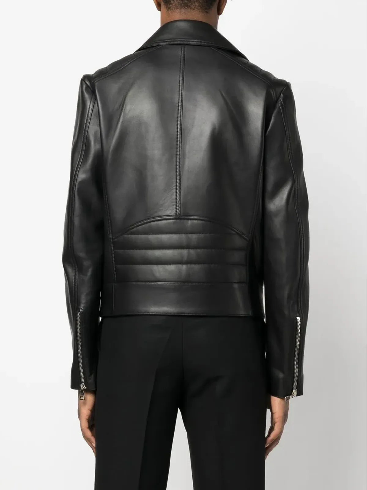 Balmain ジップファスナー付きレザージャケット - 画像4