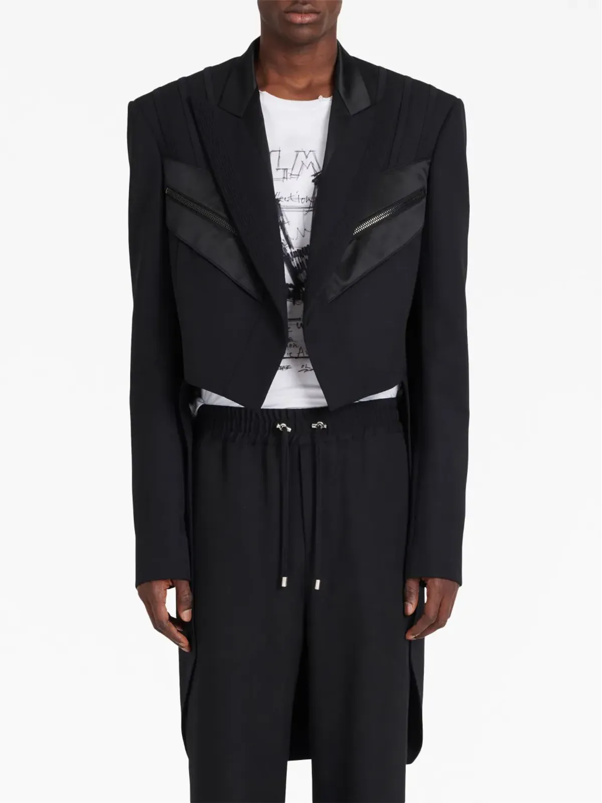 Balmain シングルブレスト ウール テールコート - 画像4