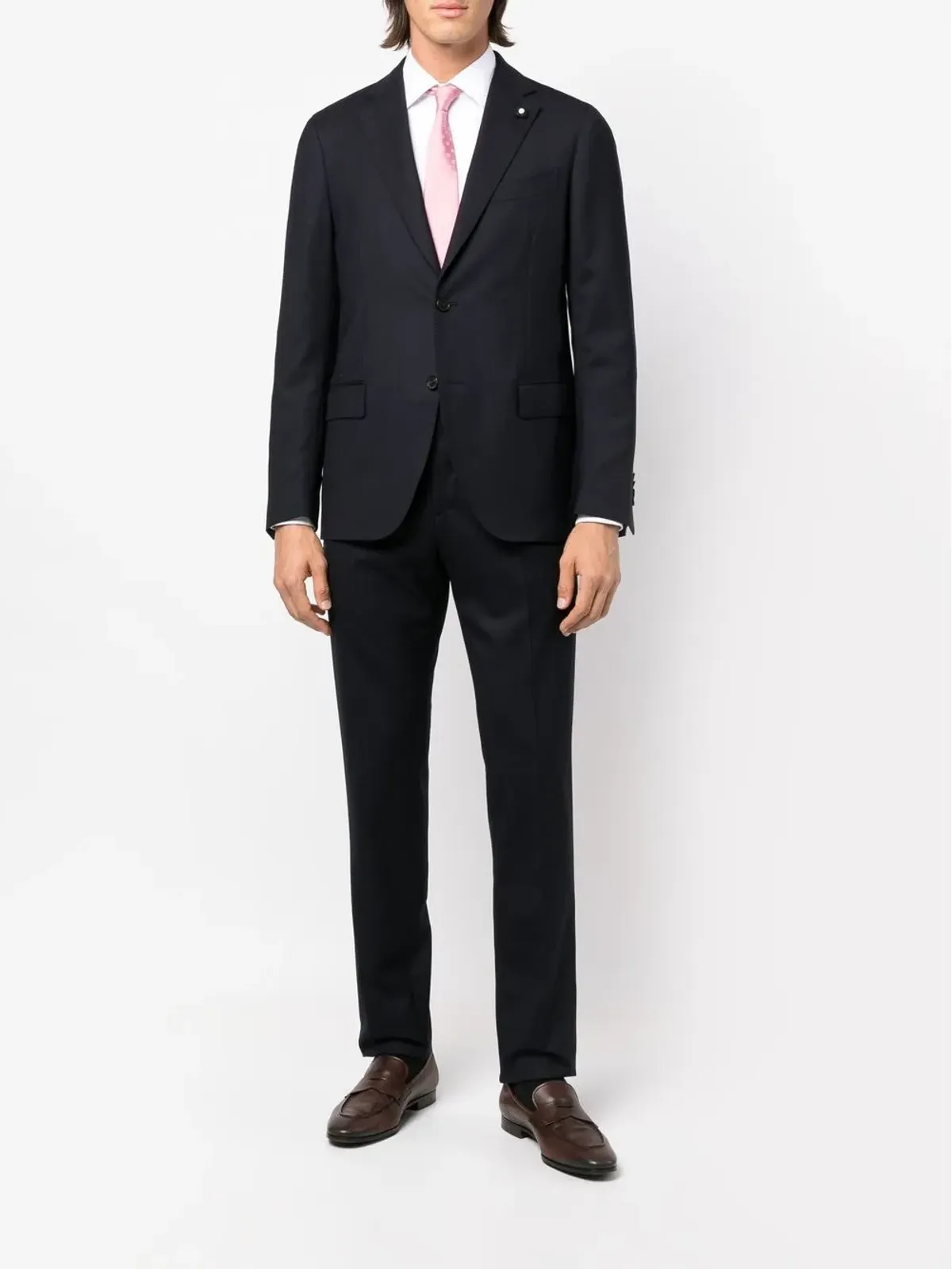 Lardini シングルブレスト・スリムカット・スーツ - 画像2