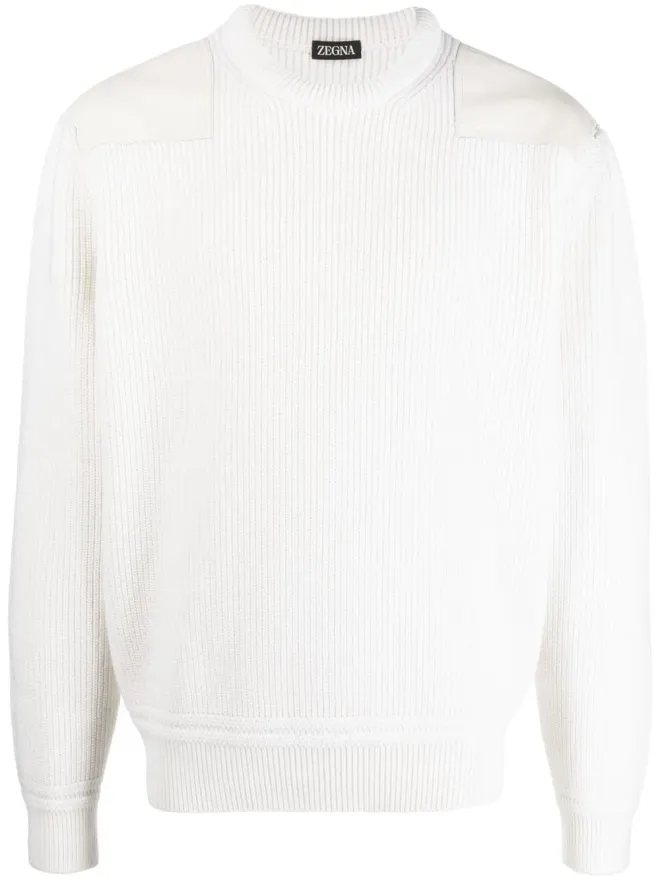ZEGNA Zegna リブ編みクルーネック スウェットシャツの商品画像