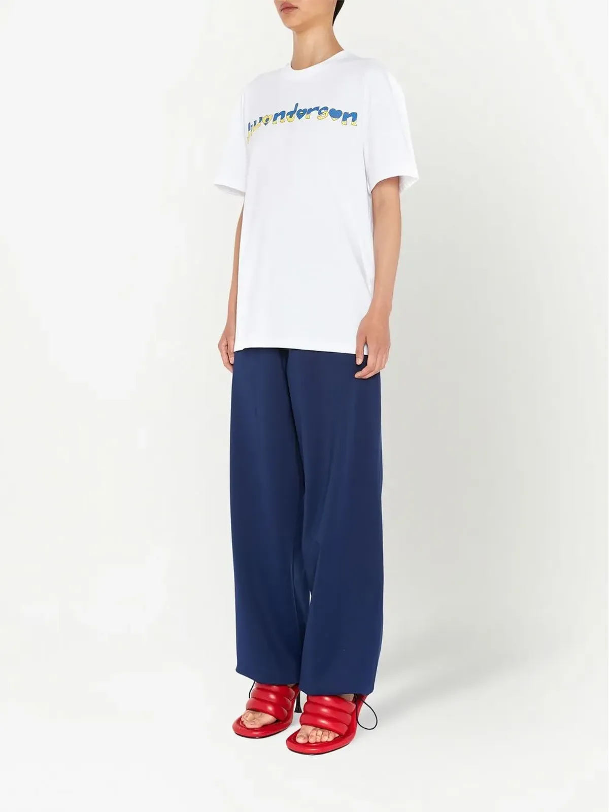 JW Anderson ロゴプリントTシャツ - 画像3