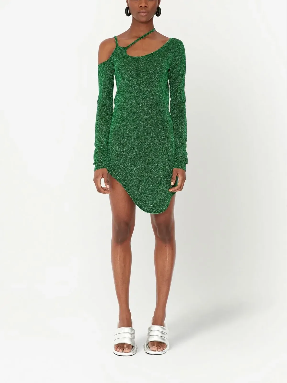 JW Anderson グリッターカットアウト アシンメトリードレス - 画像2