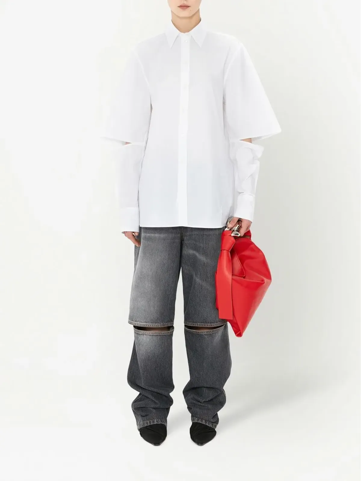 JW Anderson カットアウトストレートジーンズ - 画像2