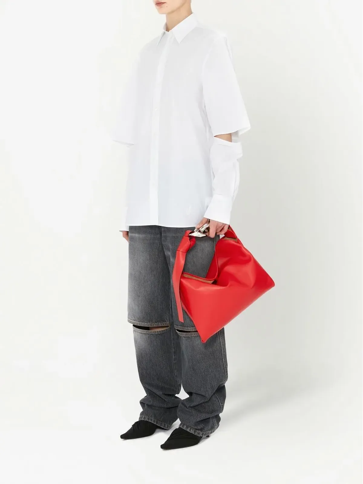 JW Anderson カットアウトストレートジーンズ - 画像3