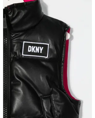 Dkny Kids ロゴプリント リバーシブル ジレ - サムネイル3