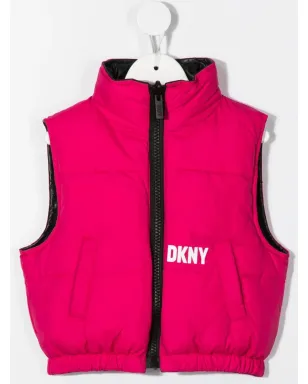 Dkny Kids ロゴプリント リバーシブル ジレ - サムネイル4