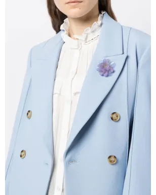 CHANEL Pre-Owned 2001 カメリアモチーフ ブローチ ヴィンテージ パープル - サムネイル2