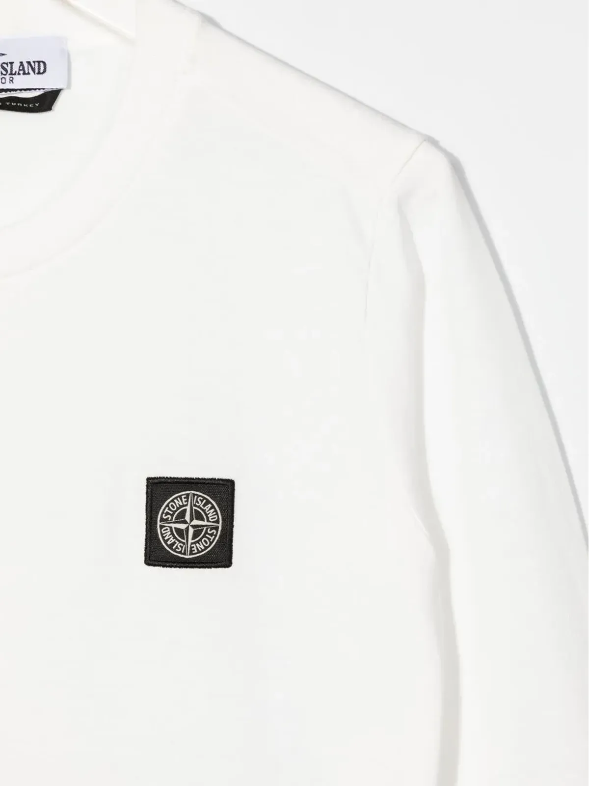 Stone Island Junior ロゴパッチディテール Tシャツ ホワイト - 画像3