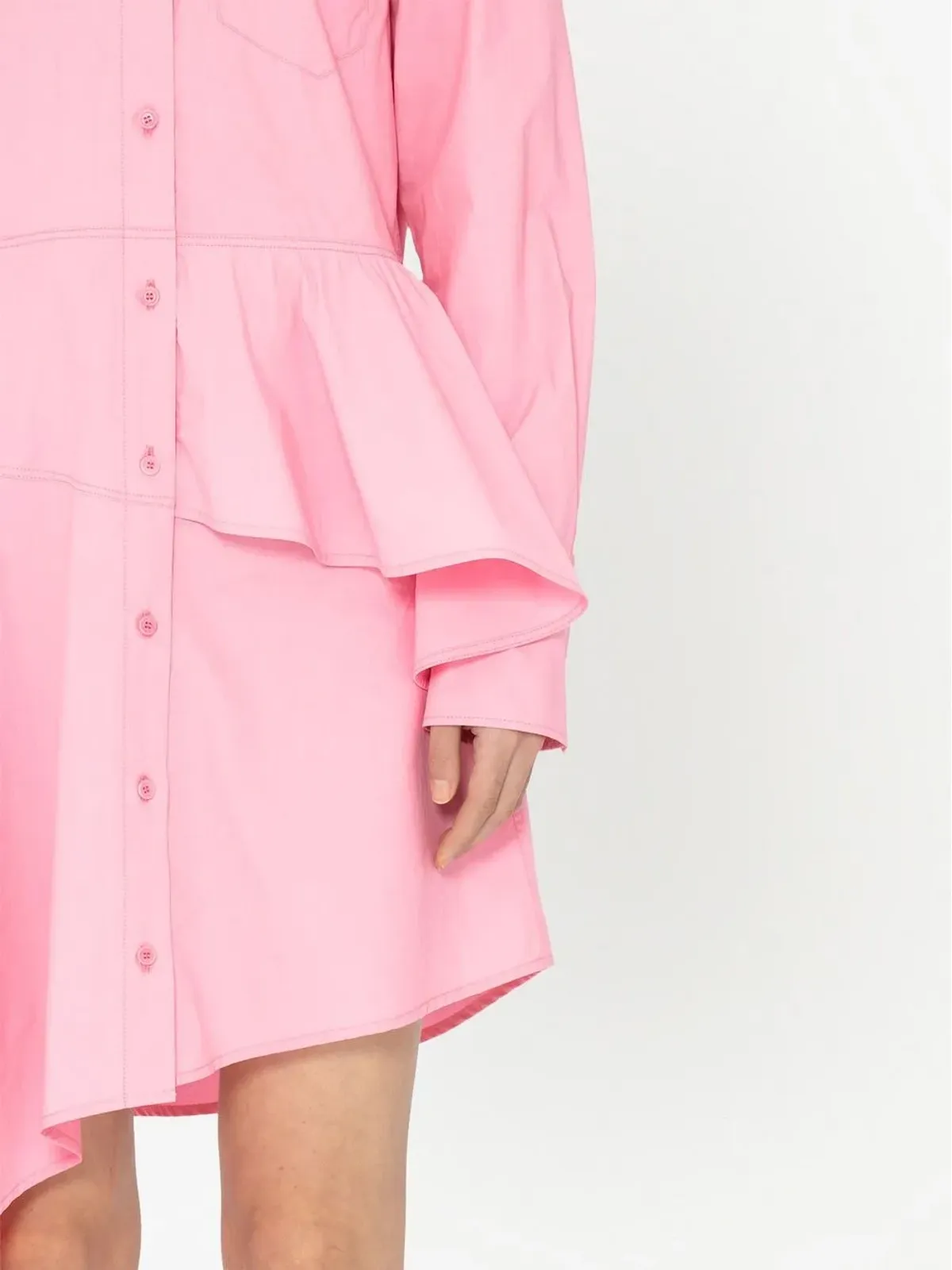 JW Anderson アシンメトリックペプラムシャツドレス - 画像5