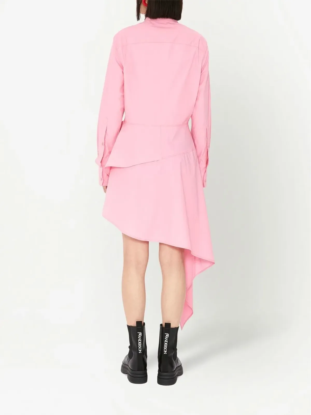 JW Anderson アシンメトリックペプラムシャツドレス - 画像4