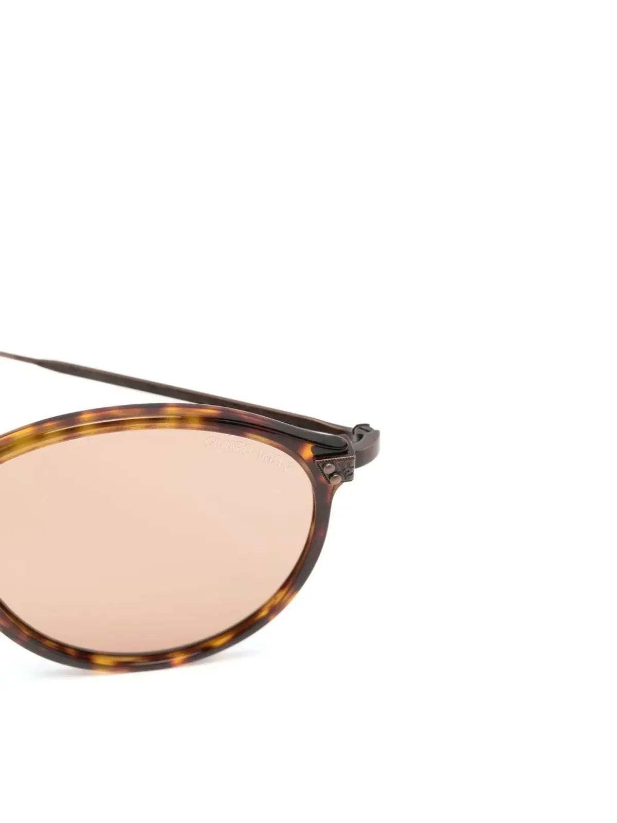 Giorgio Armani べっ甲柄丸型フレーム サングラス - 画像3