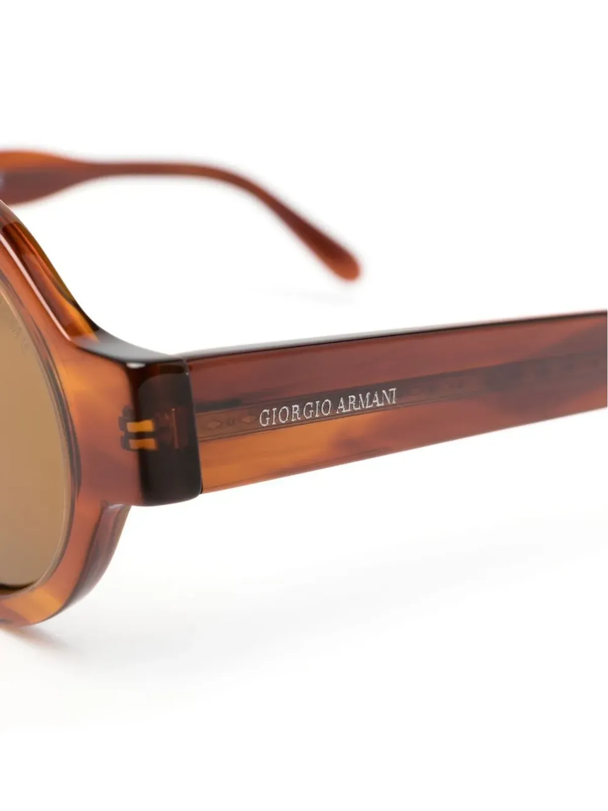 Giorgio Armani ティンテッドレンズ丸型フレームサングラス - 画像2