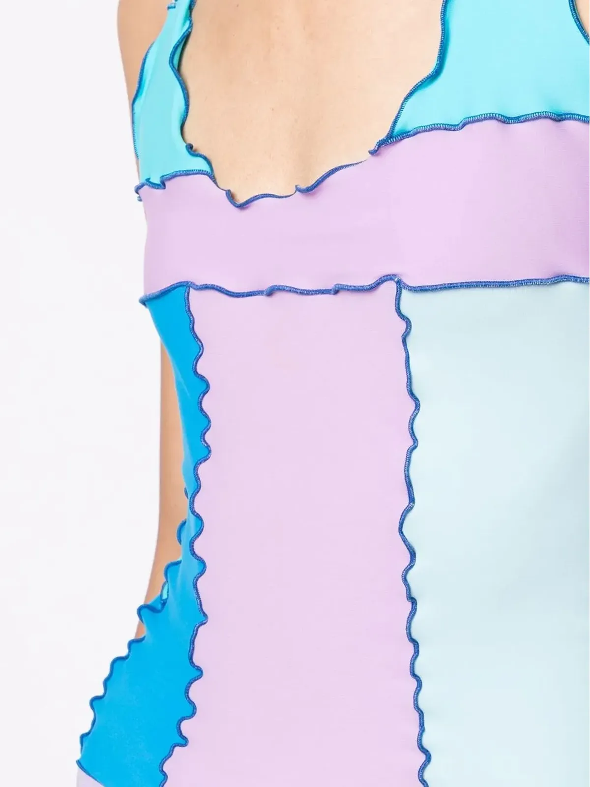 sherris カラーブロック ホルターネックトップ - 画像5