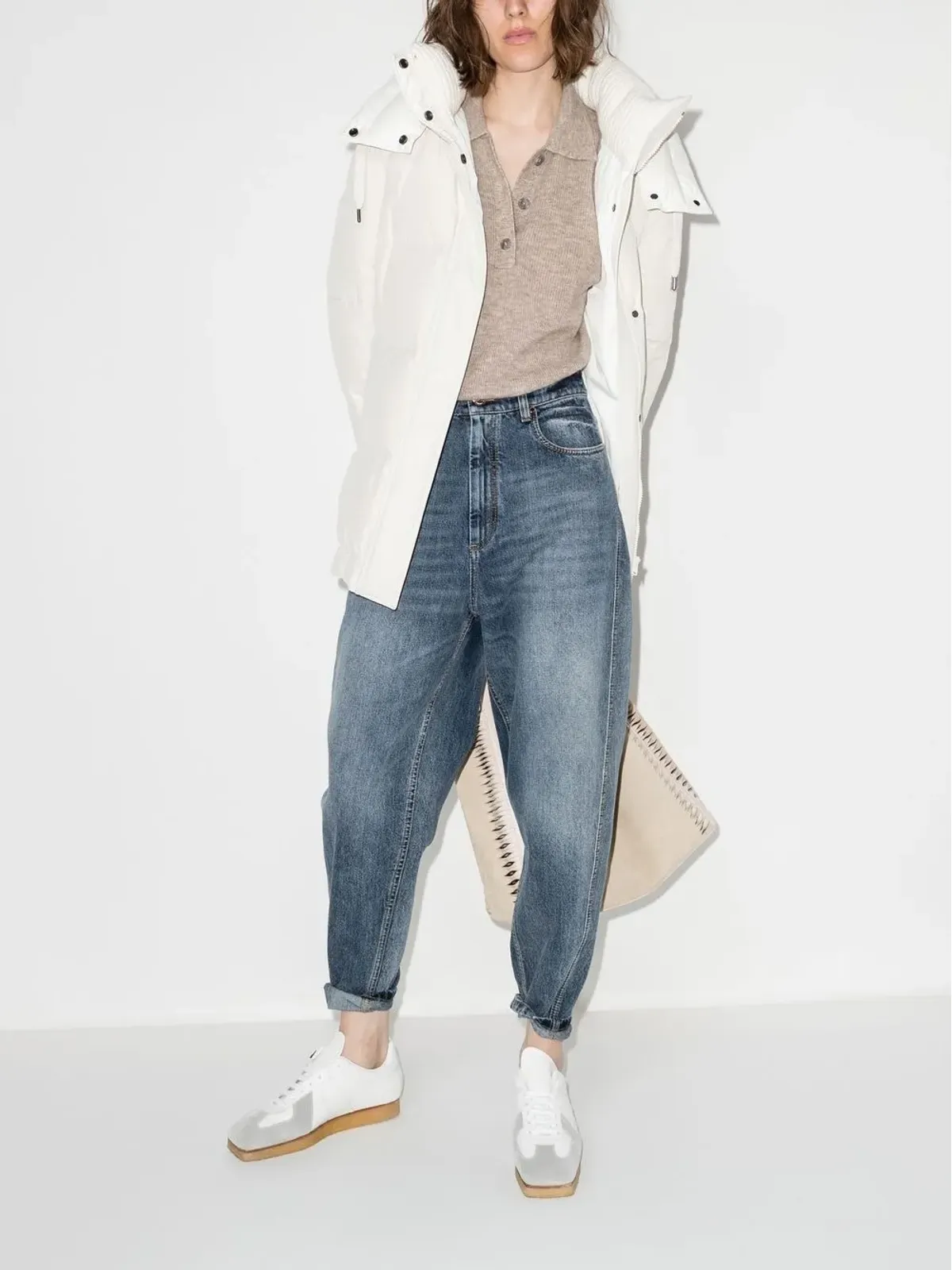 Brunello Cucinelli ラインストーン装飾パデッドジャケット - 画像5