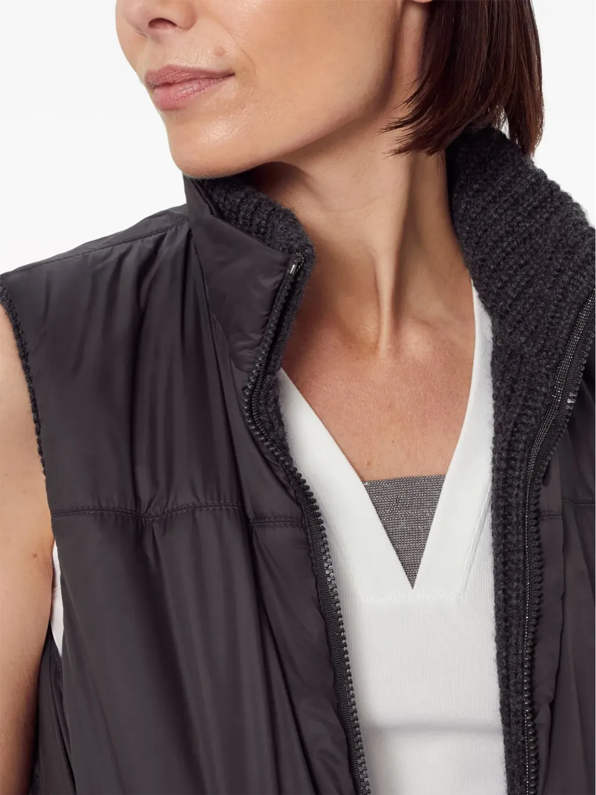 Brunello Cucinelli リバーシブルパッド入りジレ - 画像5