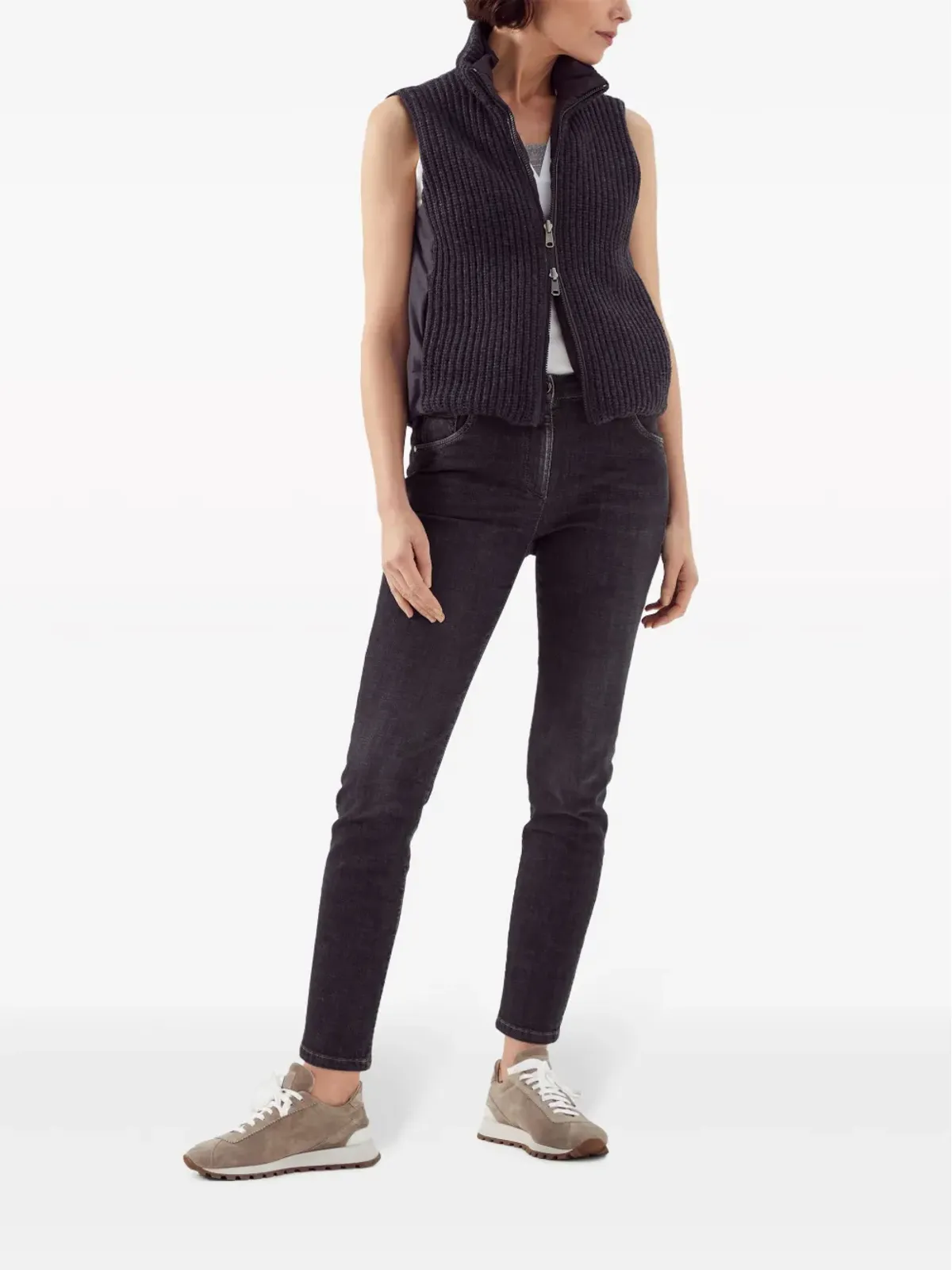 Brunello Cucinelli リバーシブルパッド入りジレ - 画像2