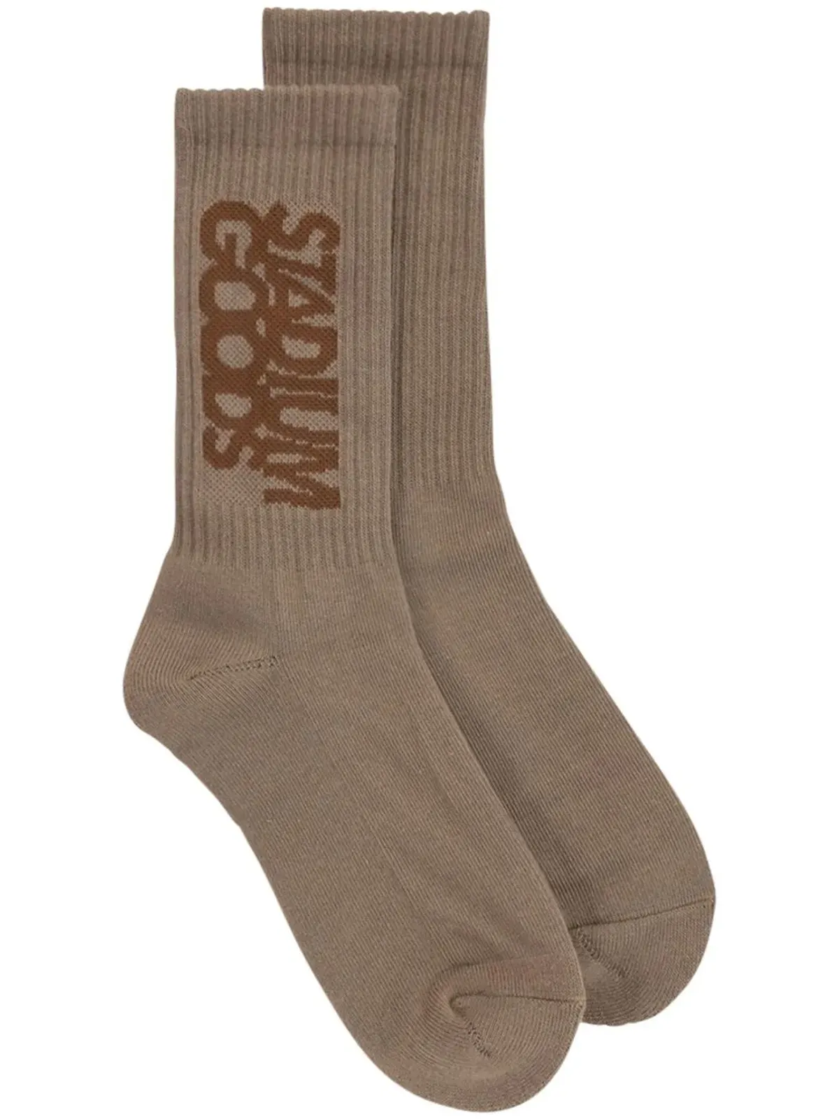 STADIUM GOODS® リブ編みロゴ「Wild Mushroom」ソックス - ブラウン - 画像1