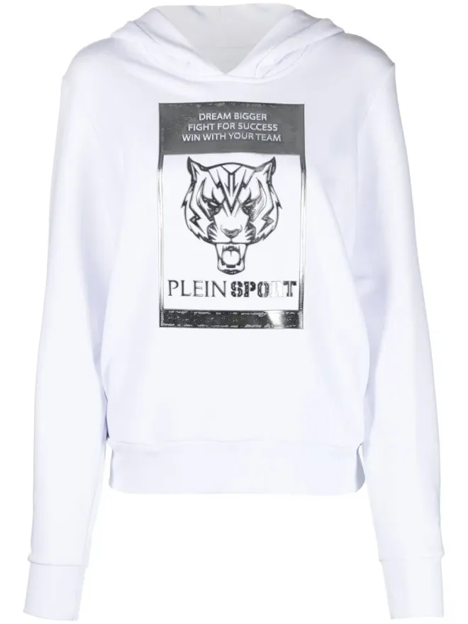 Plein Sport Plein Sport メタリックロゴプリント パーカーの商品画像