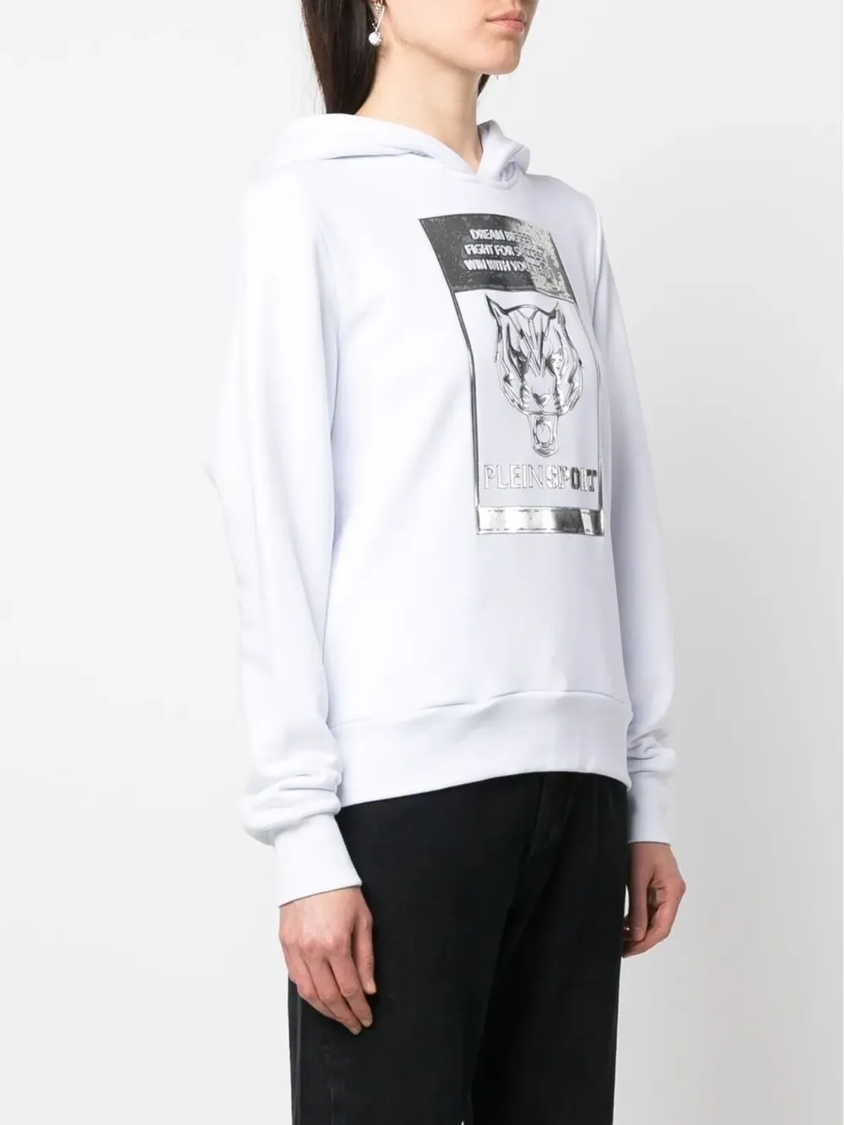 Plein Sport メタリックロゴプリント パーカー - 画像3