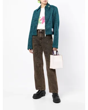 Maison MIHARA YASUHIRO ロゴパッチ ジップアップ シャツジャケット - サムネイル2