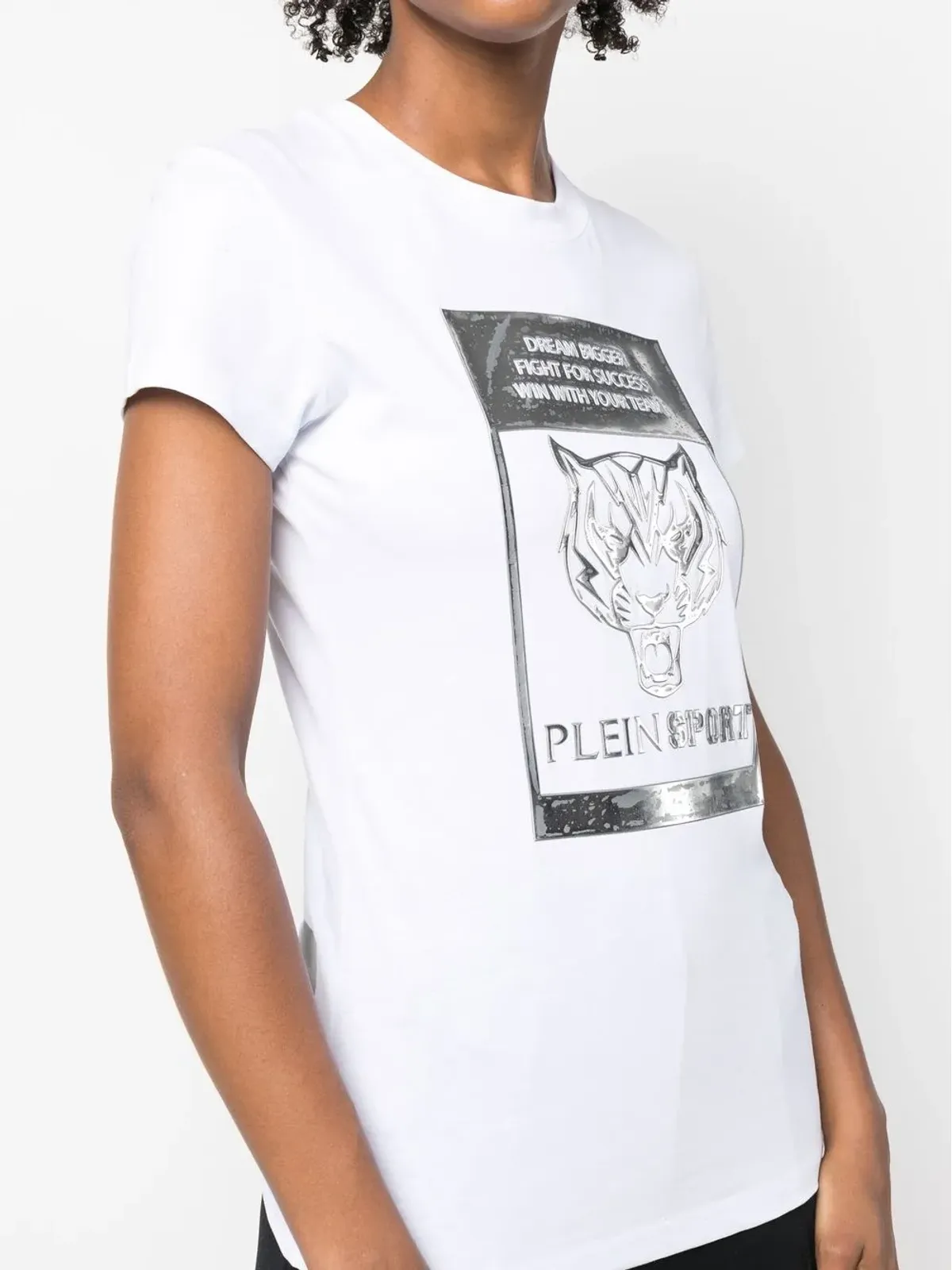 Plein Sport セクシー・ピュアフィット・タイガーTシャツ ホワイト - 画像5