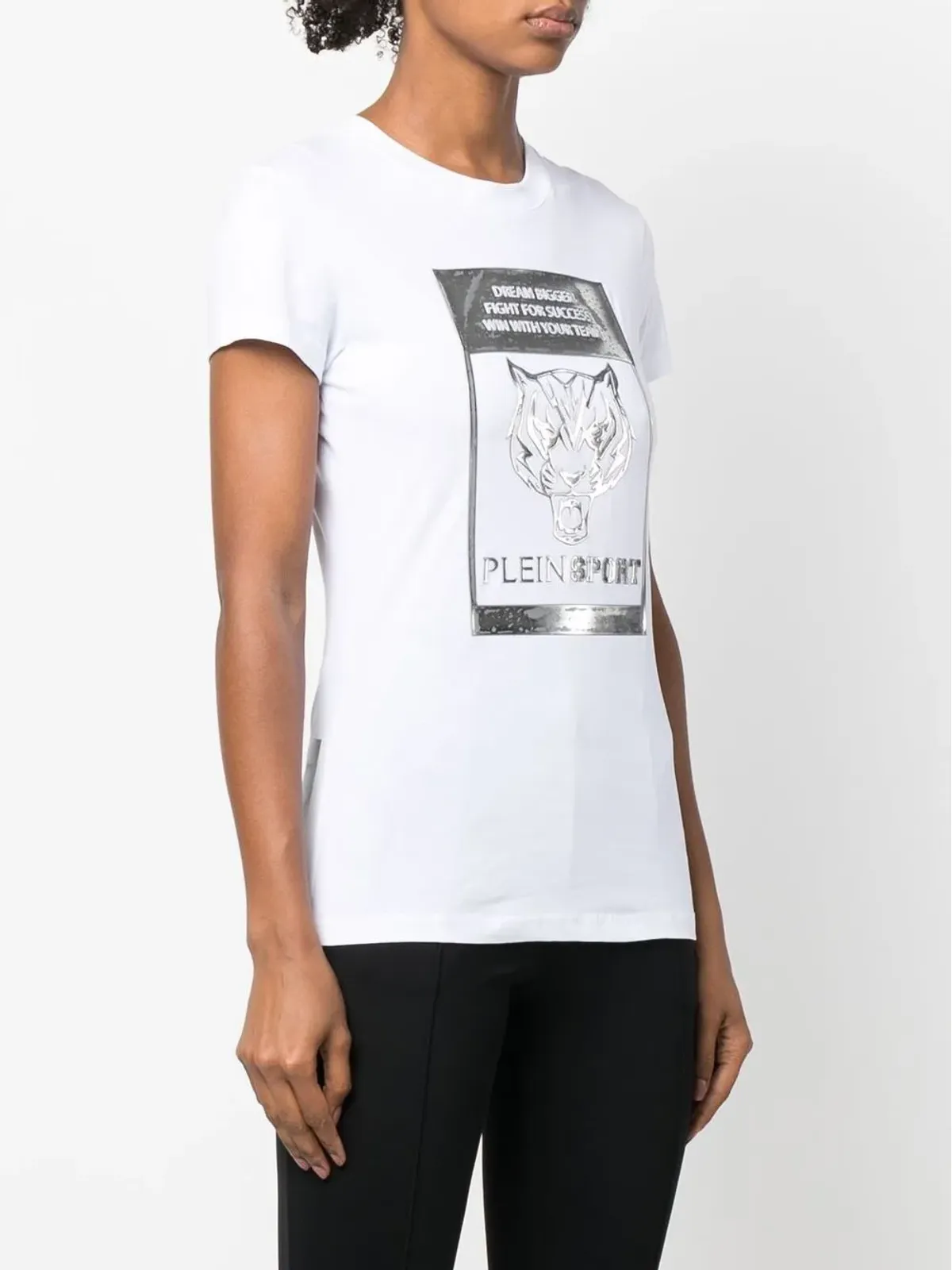 Plein Sport セクシー・ピュアフィット・タイガーTシャツ ホワイト - 画像3