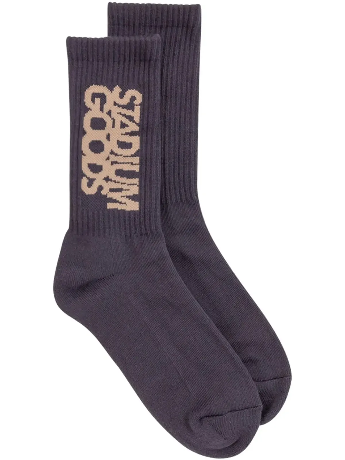 STADIUM GOODS® リブ編みロゴソックス（Soot） - 画像1