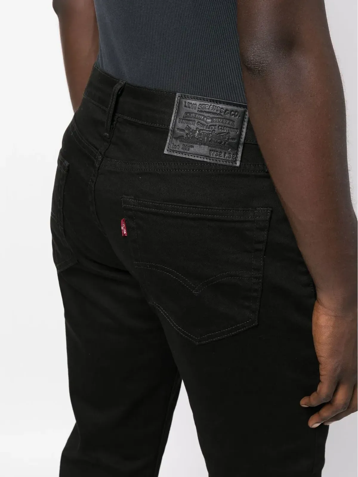 Levi's ストレートレッグジーンズ ブラック - 画像5