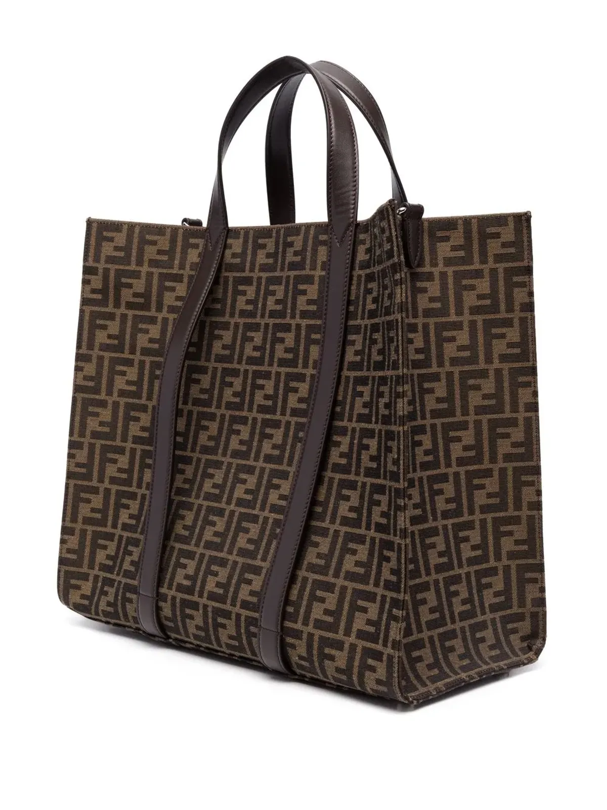 FENDI FFジャカードモチーフ トートバッグ - ブラウン - 画像3