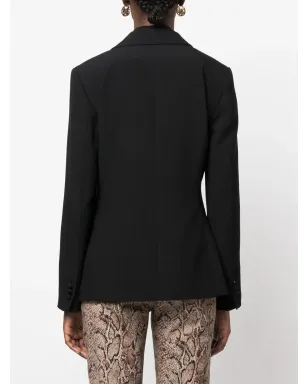 Alberta Ferretti ピークドラペル・シングルブレストブレザー - サムネイル4