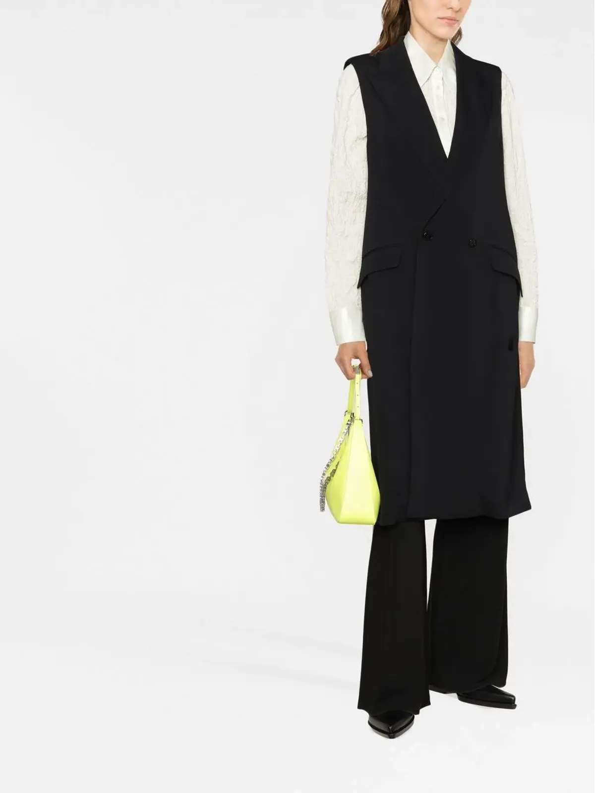 Karl Lagerfeld ピークドラペル ダブルブレスト ベスト - 画像2