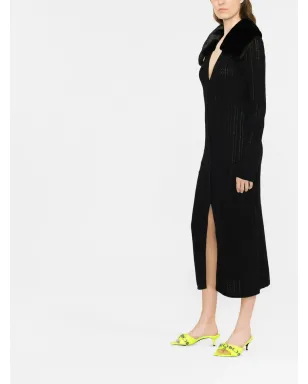Blumarine ファー風襟付きニットドレス - サムネイル3