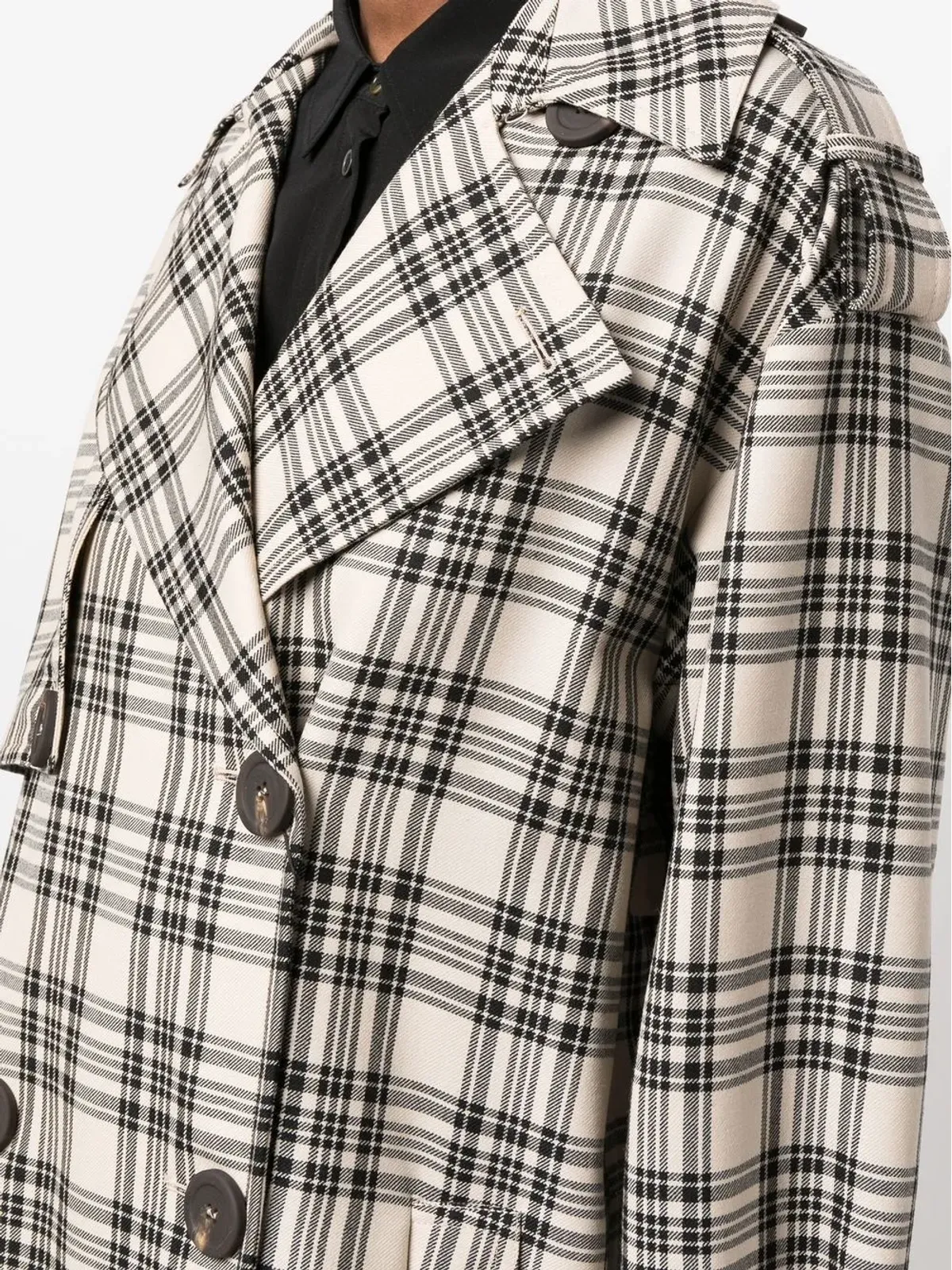 Sportmax チェック柄ベルト付きコート - 画像5