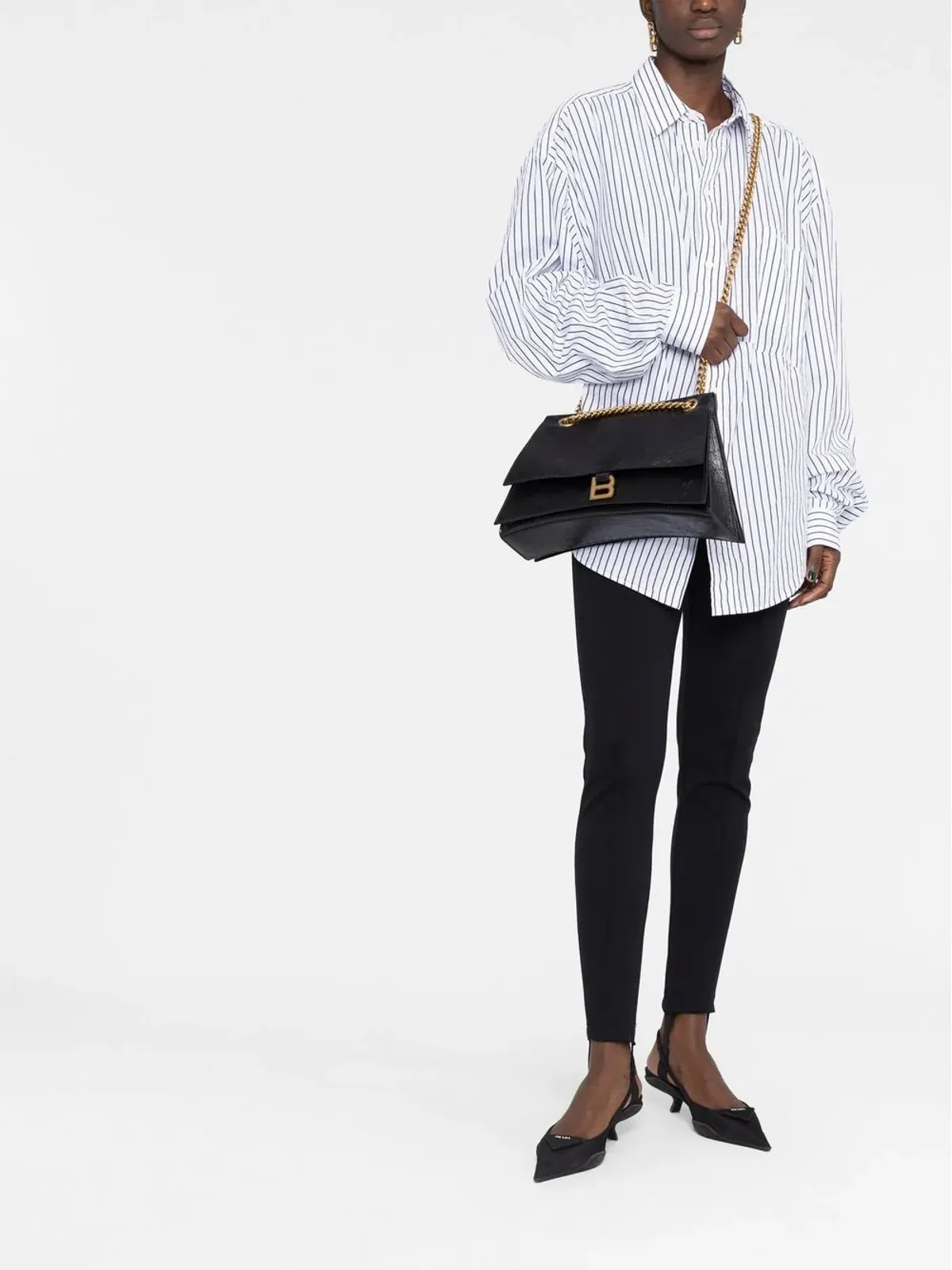 Balenciaga クラッシュチェーンストラップショルダーバッグ - 画像2