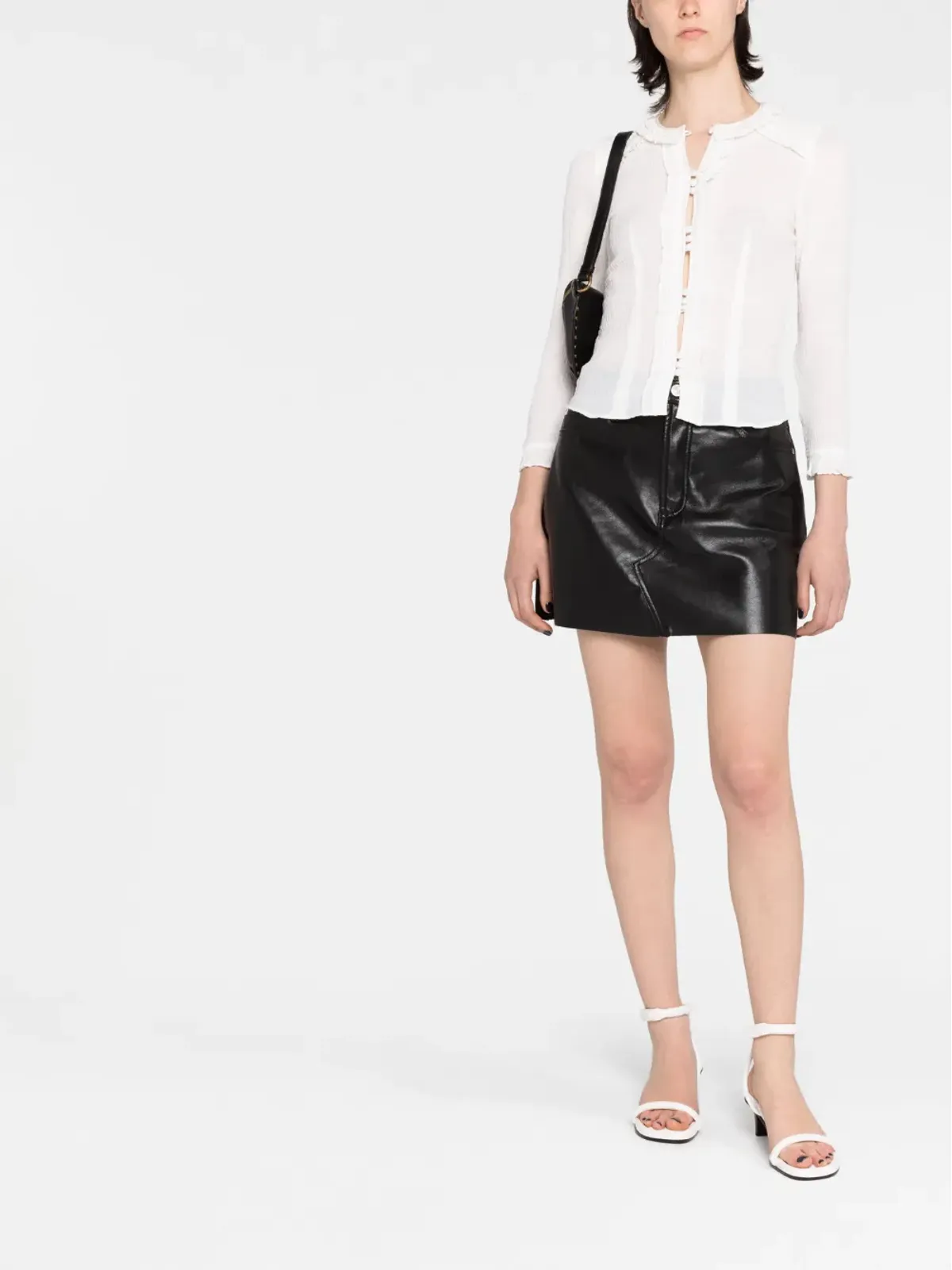 ISABEL MARANT Georgia フリル付き半透けブラウス - 画像2