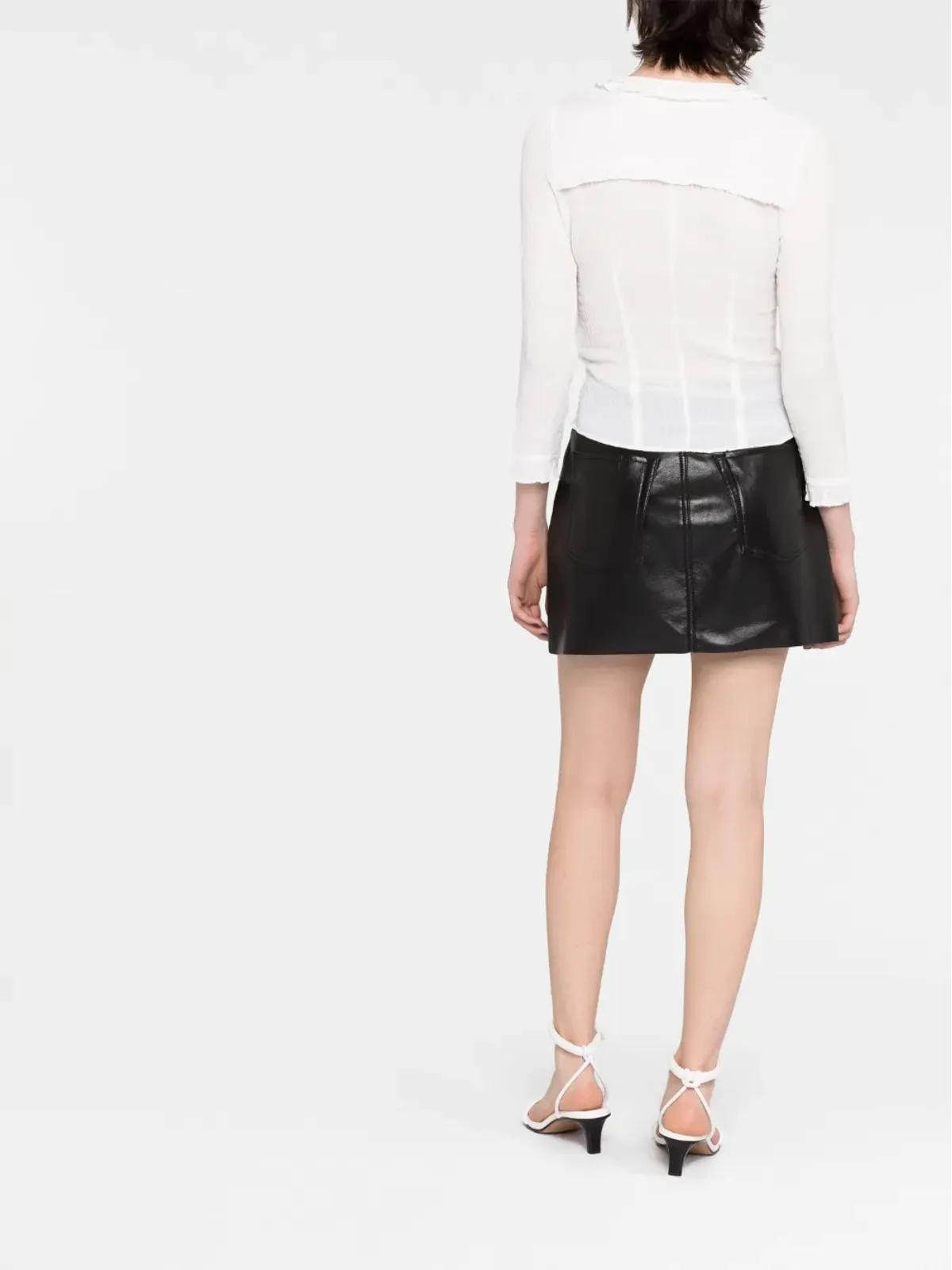 ISABEL MARANT Georgia フリル付き半透けブラウス - 画像4