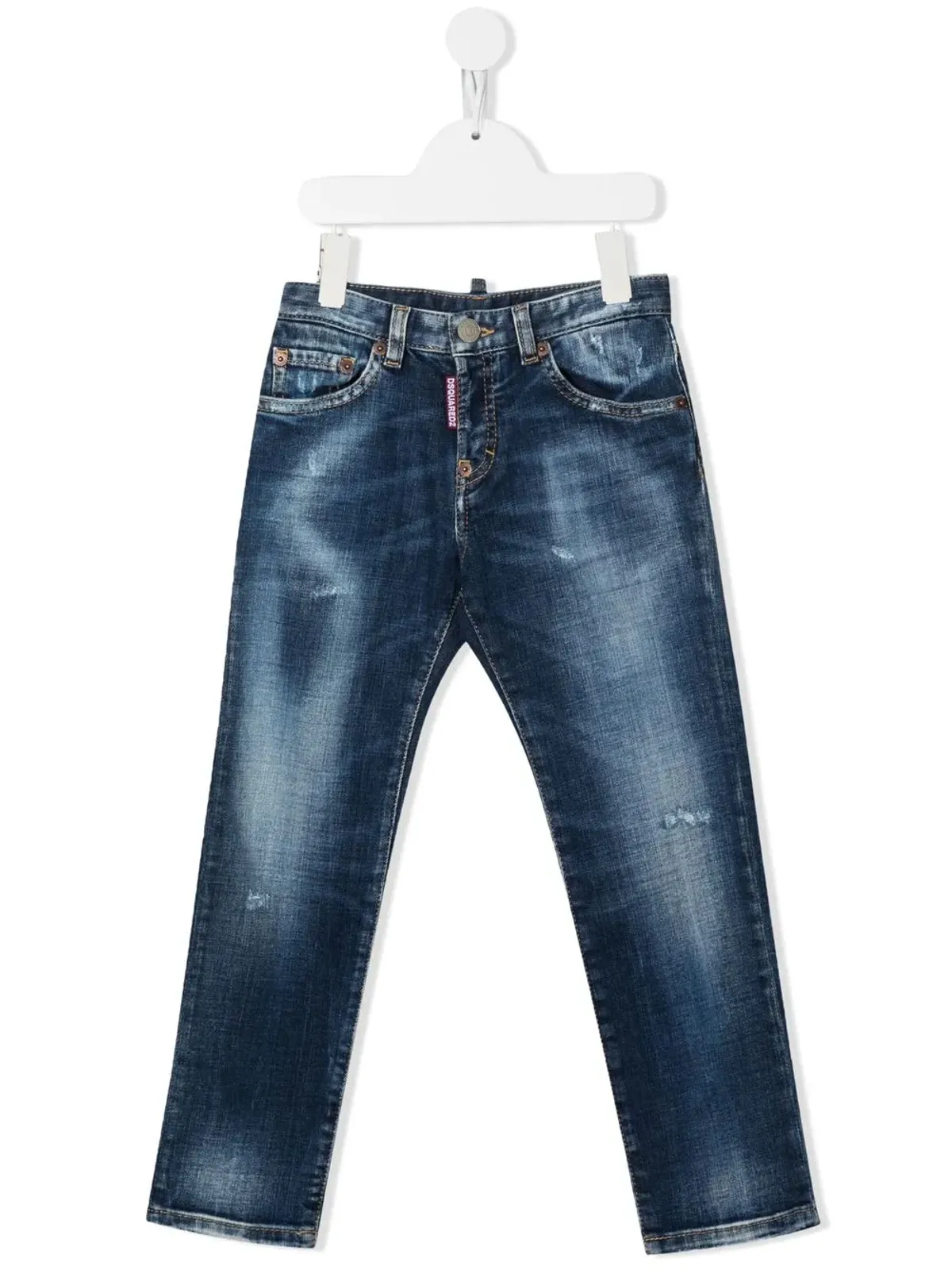 DSQUARED2 KIDS ブリーチウォッシュ スリムカット ジーンズ - 画像1