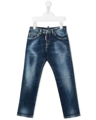 DSQUARED2 KIDS ブリーチウォッシュ スリムカット ジーンズ - サムネイル1
