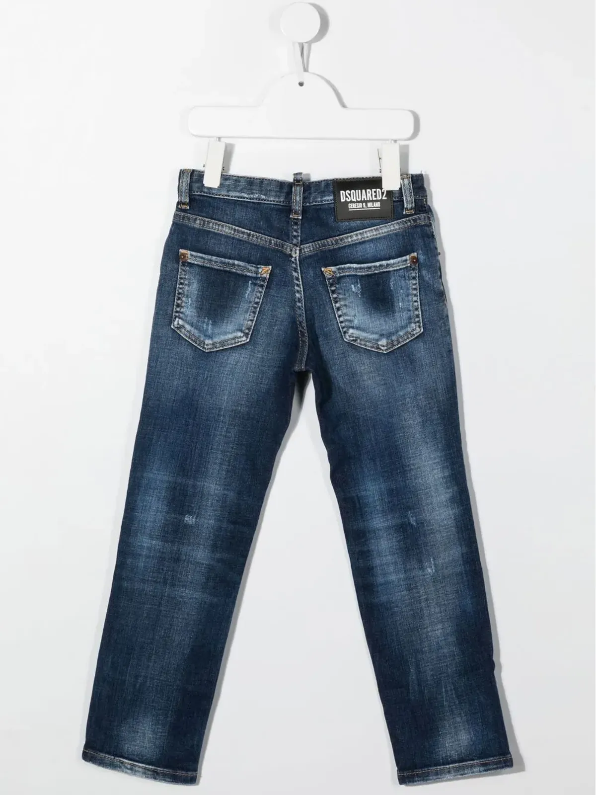 DSQUARED2 KIDS ブリーチウォッシュ スリムカット ジーンズ - 画像2