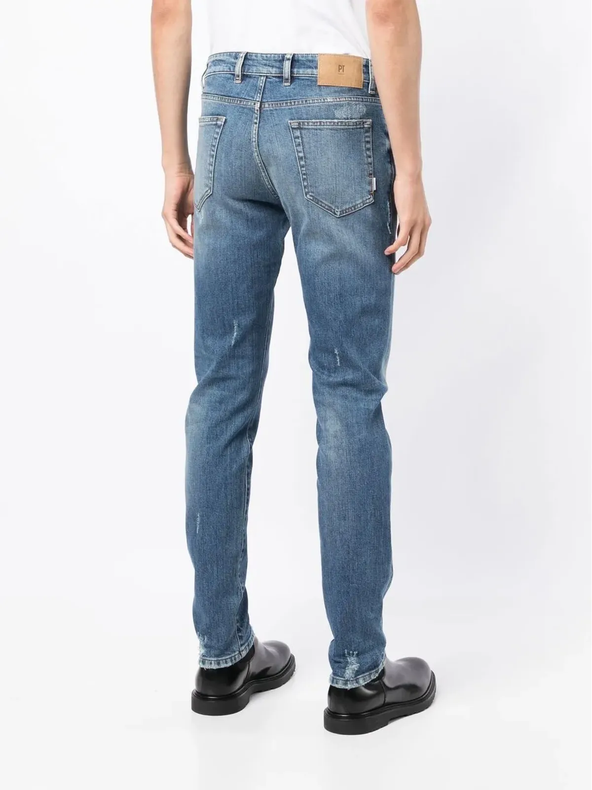 PT Torino ディストレスト スリムカット ジーンズ - 画像4