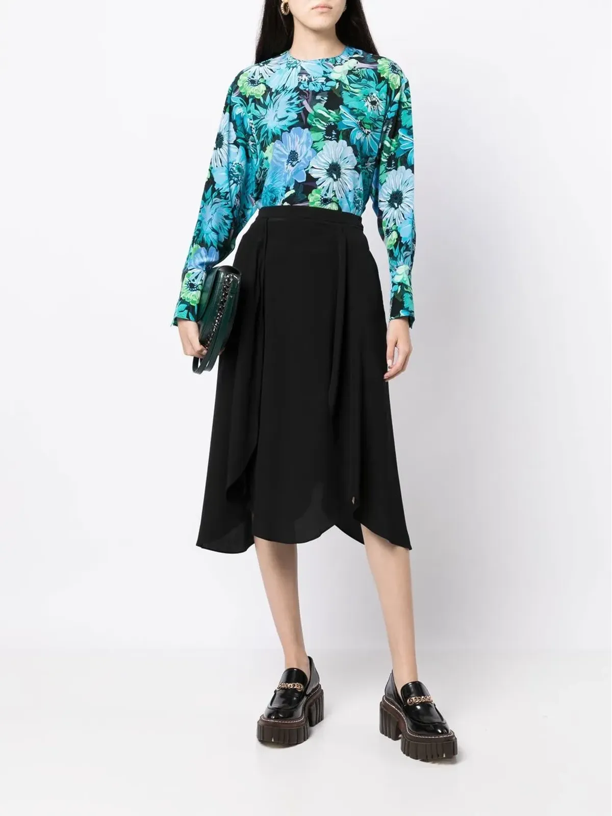 Stella McCartney 花柄プリント シルク ブラウス - 画像2