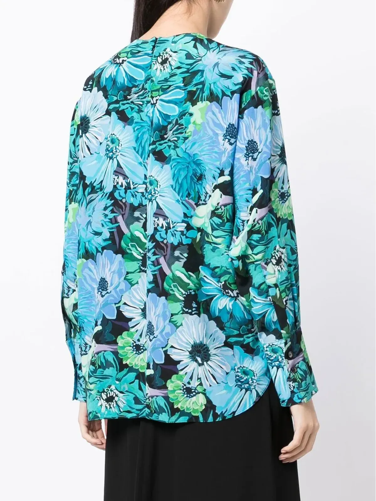 Stella McCartney 花柄プリント シルク ブラウス - 画像4
