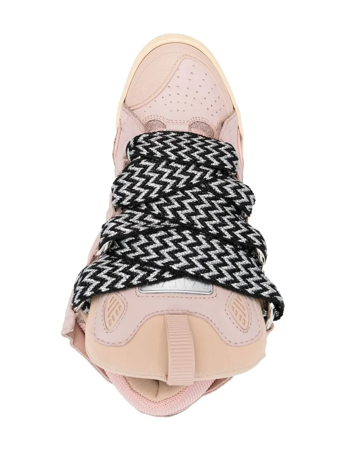 Lanvin レースアップ ロー・トップスニーカー ピンク - 画像4