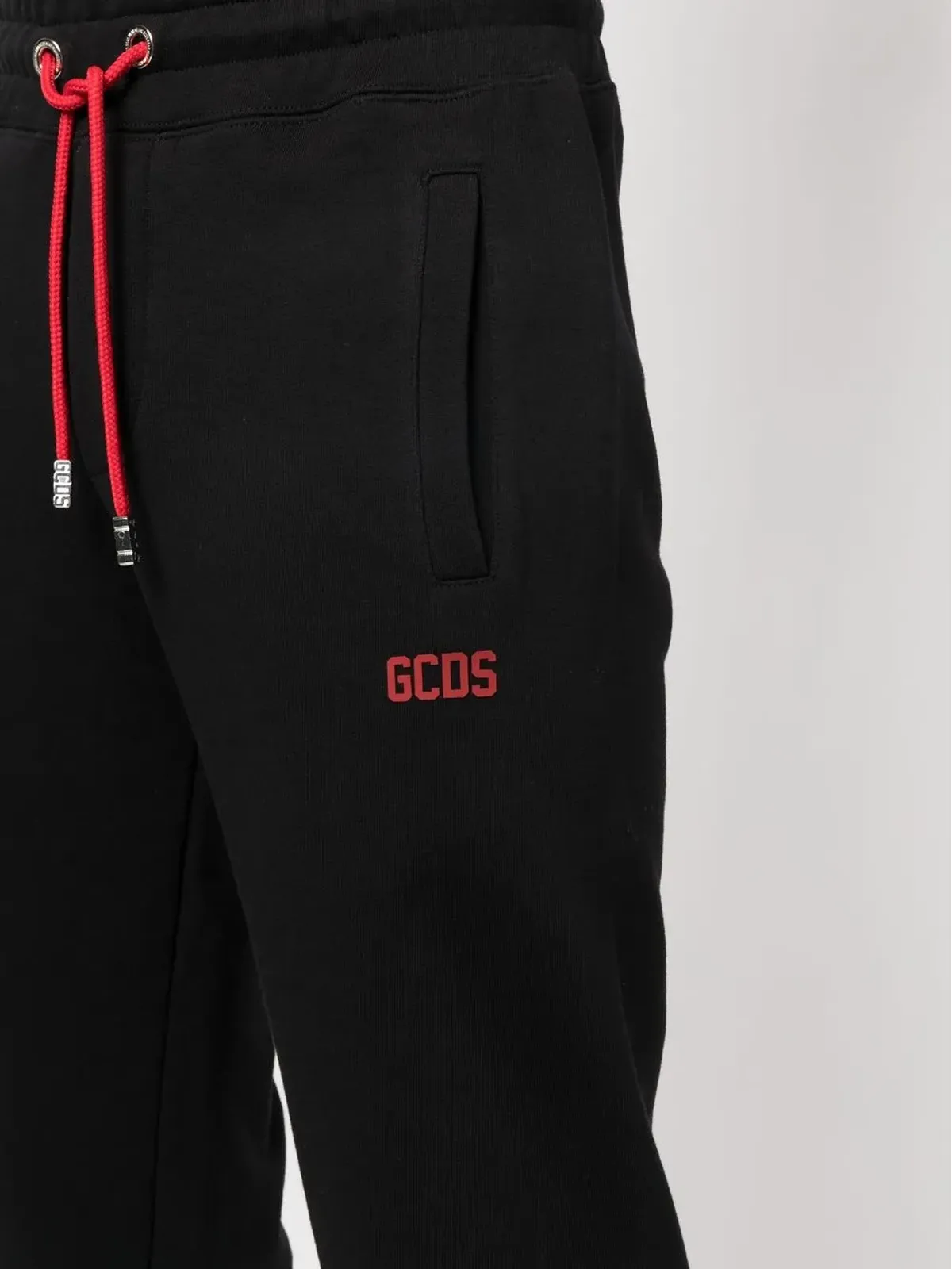 GCDS テーパードレッグ ドローストリングパンツ - ブラック - 画像5