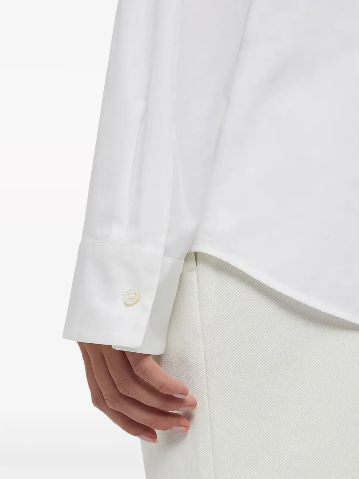 Jil Sander 長袖コットンシャツ - ホワイト - 画像5