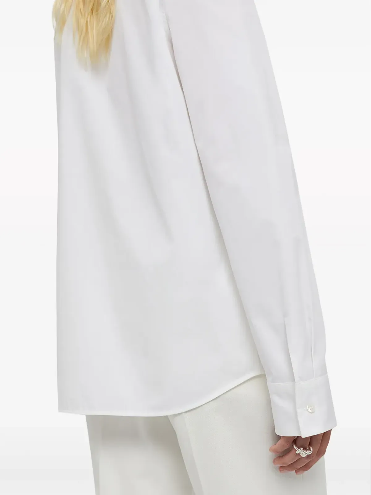 Jil Sander 長袖コットンシャツ - ホワイト - 画像4