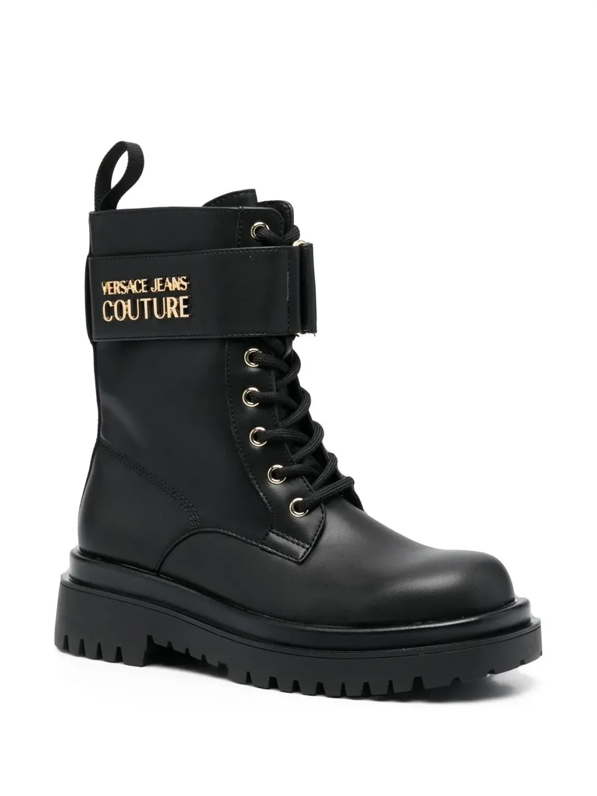 Versace Jeans Couture ロゴ入りコンバットブーツ - 画像2