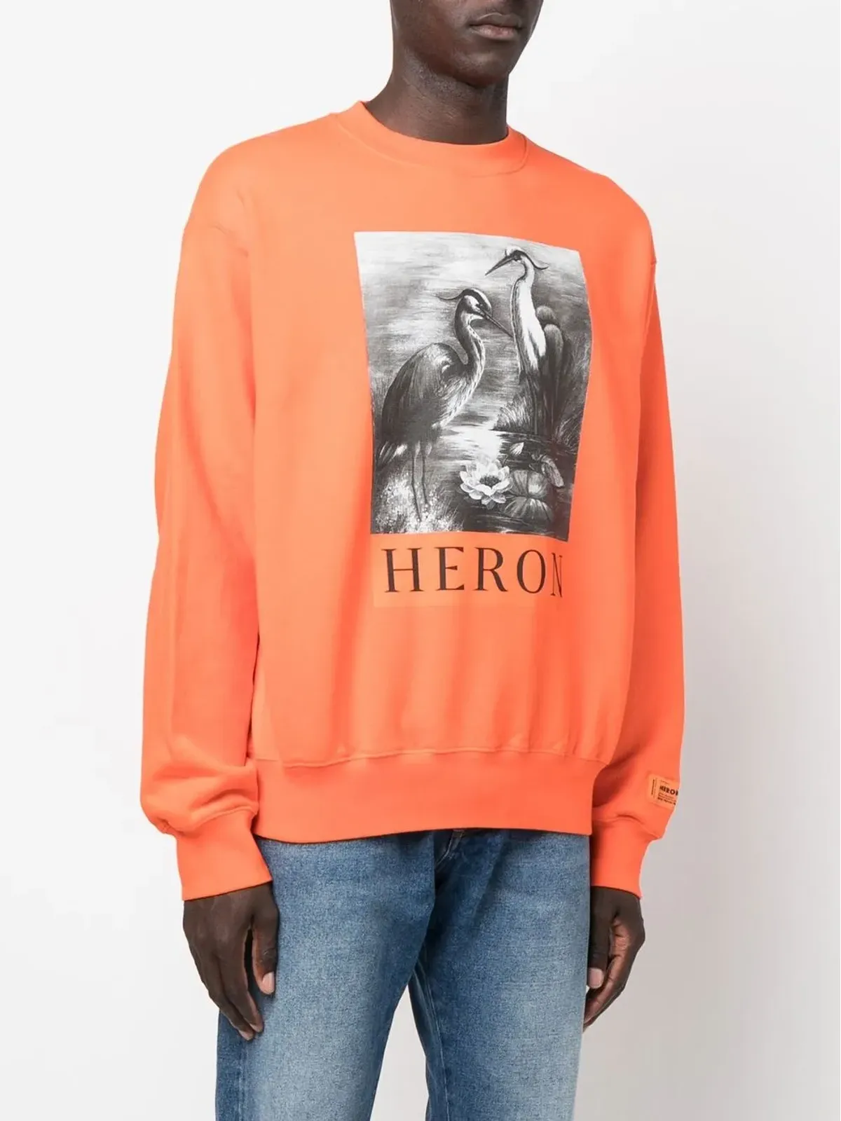 Heron Preston ロゴプリント長袖ジャンパー - オレンジ - 画像3