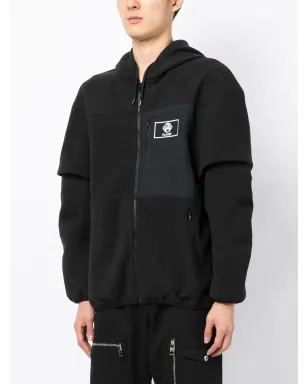 Anrealage ロゴパッチ ジップアップフーディ - サムネイル3